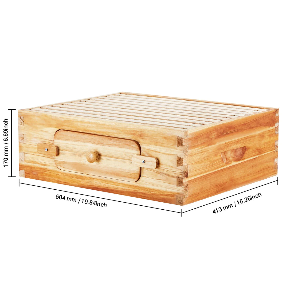 Bee Hive Medium Box Starter Kit  100% Beeswax Coated Natural Cedar Wood  Beehive Kit with 10 Frames and Foundations