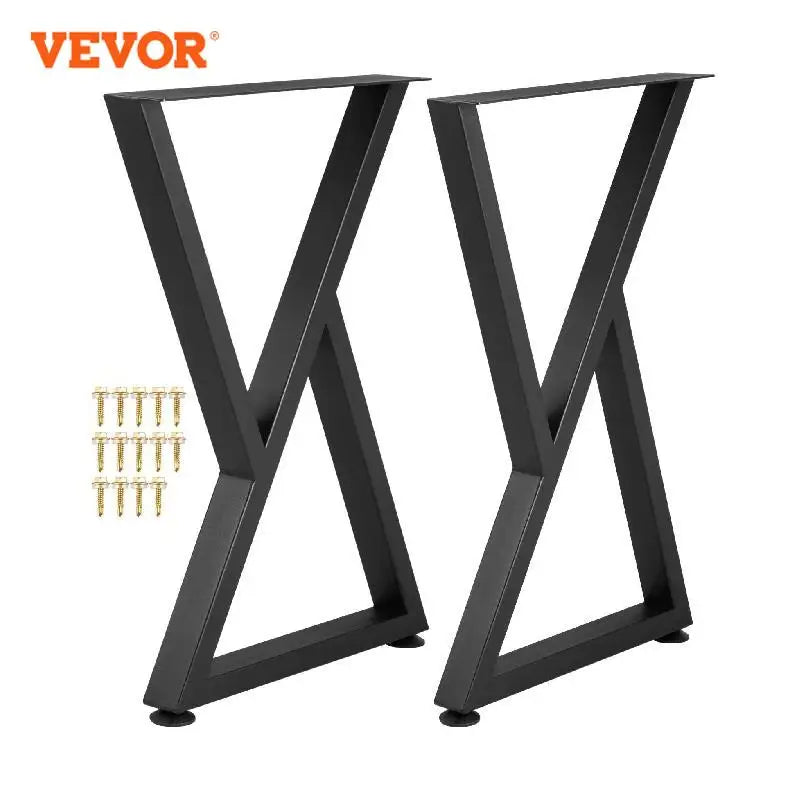 2PCS Metal Table Legs 28X18" Z-Shape Desk Legs Dining Table Legs Wrought Iron For Dining Table Coffee Table Home DIY Black