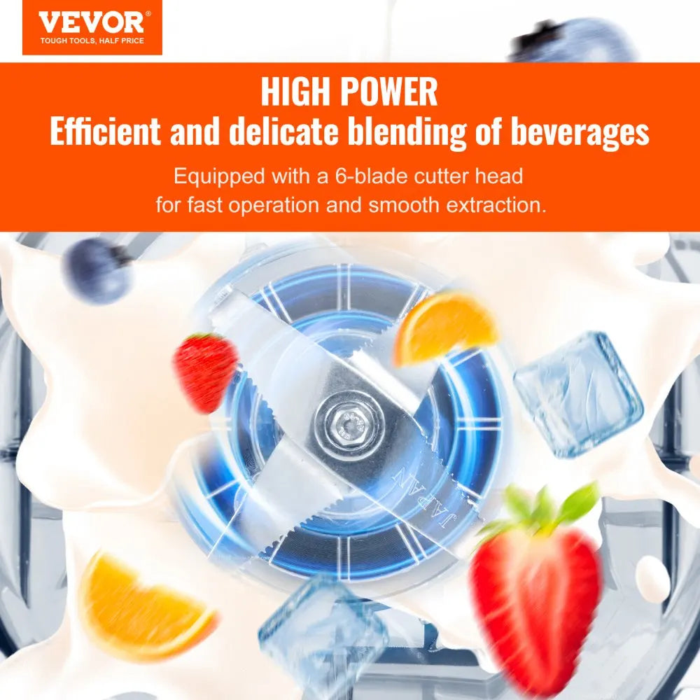 Professional Blender with Shield, Commercial Countertop Blenders 68 oz Glass Jar Blender Combo
