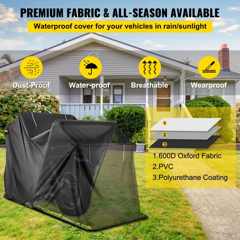 Motorcycle Cover Shelter Storage Waterproof   Motorcycle Shelter  Polyester Oxford Fabric Motorcycle Cover