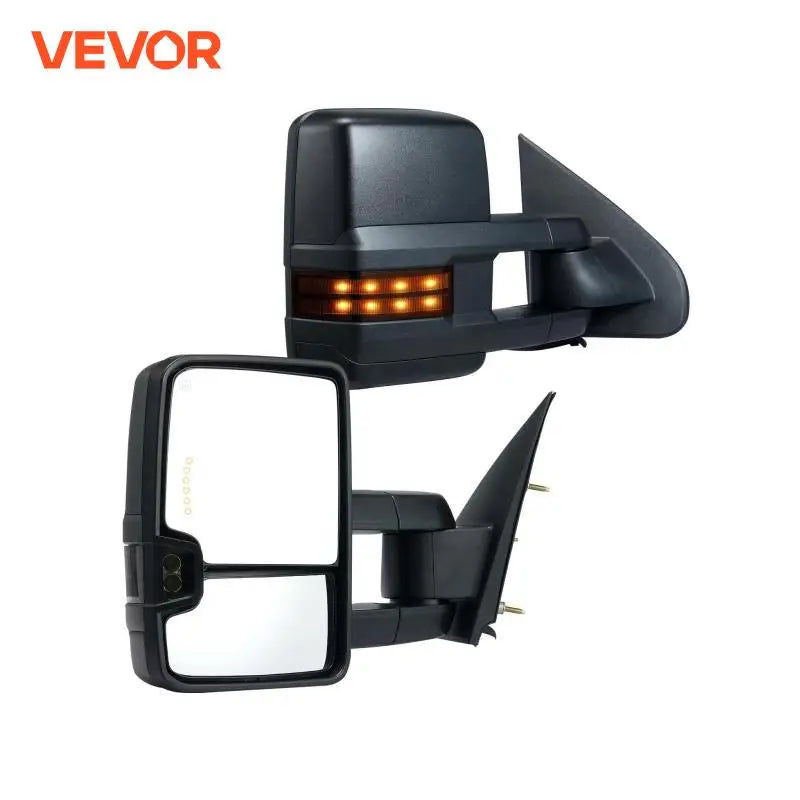 Pair Towing Mirrors Power Heated with Signal LED Driving Light Tow Mirror for Chevrolet Silverado (2003-2021)/GMC/Cadillac