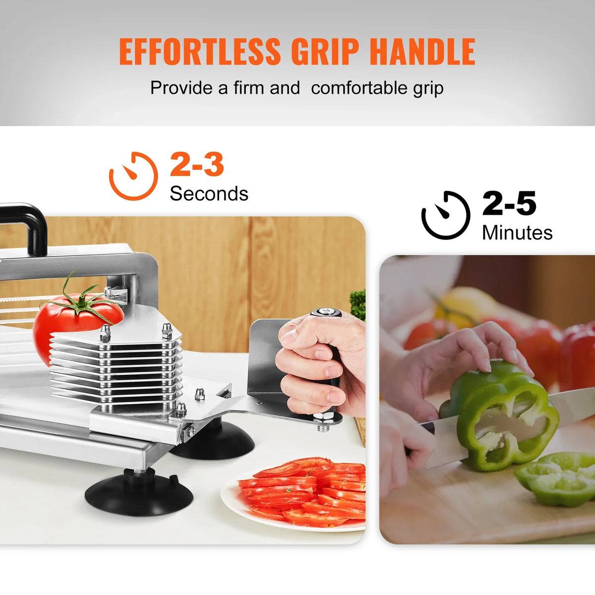Tomato Slicer 3/16 inch Tomato Cutter Slicer Stainless Steel Heavy Duty Tomato Slicer Machine, Manual Tomato Slicer
