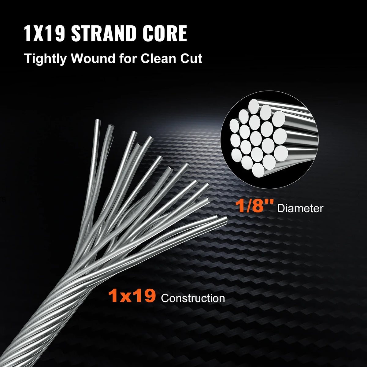 316 Stainless Steel Cable 1/8" Steel Cable Wire Rope 150/300M Cable Railing Transport Wire Rope Cable for Railing Decking
