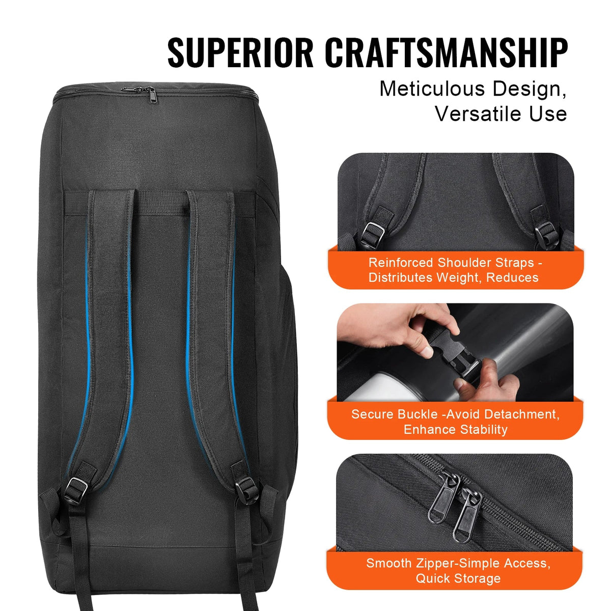 Telescope Case 29.9" Backpack with Secure Strap Pockets and Cozy Shoulder Traps Shock-Absorbent Telescope Carrying Case
