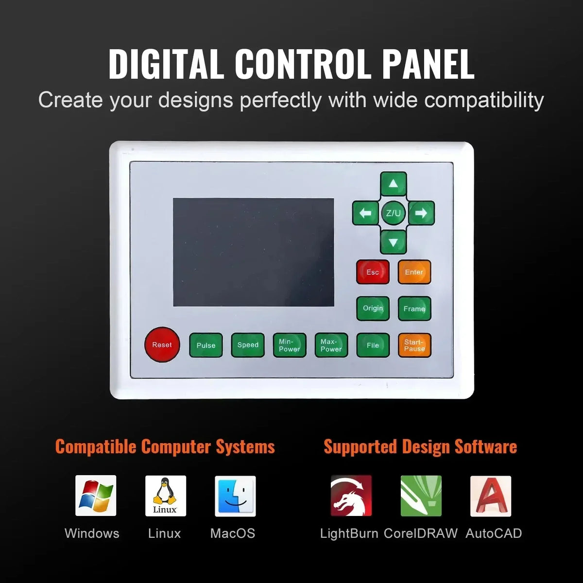 CO2 Laser Engraver 50/60/80/100/130W with Ruida & LightBurn - High-Speed Engraving for Wood/Fabric/Metal, Digital Control