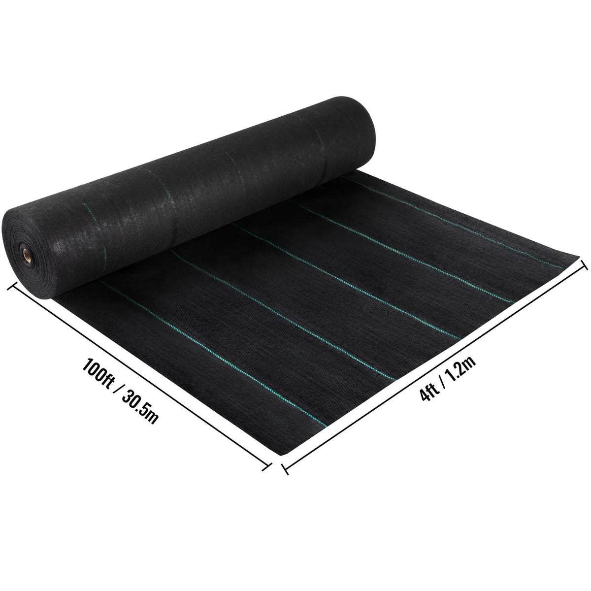 Woven Ground Cover Weed Barrier 5.8/5oz Landscape Fabric 4'x100'/5'x250'/3'x300'/4'x300' Garden Mat Weed Control Fabric