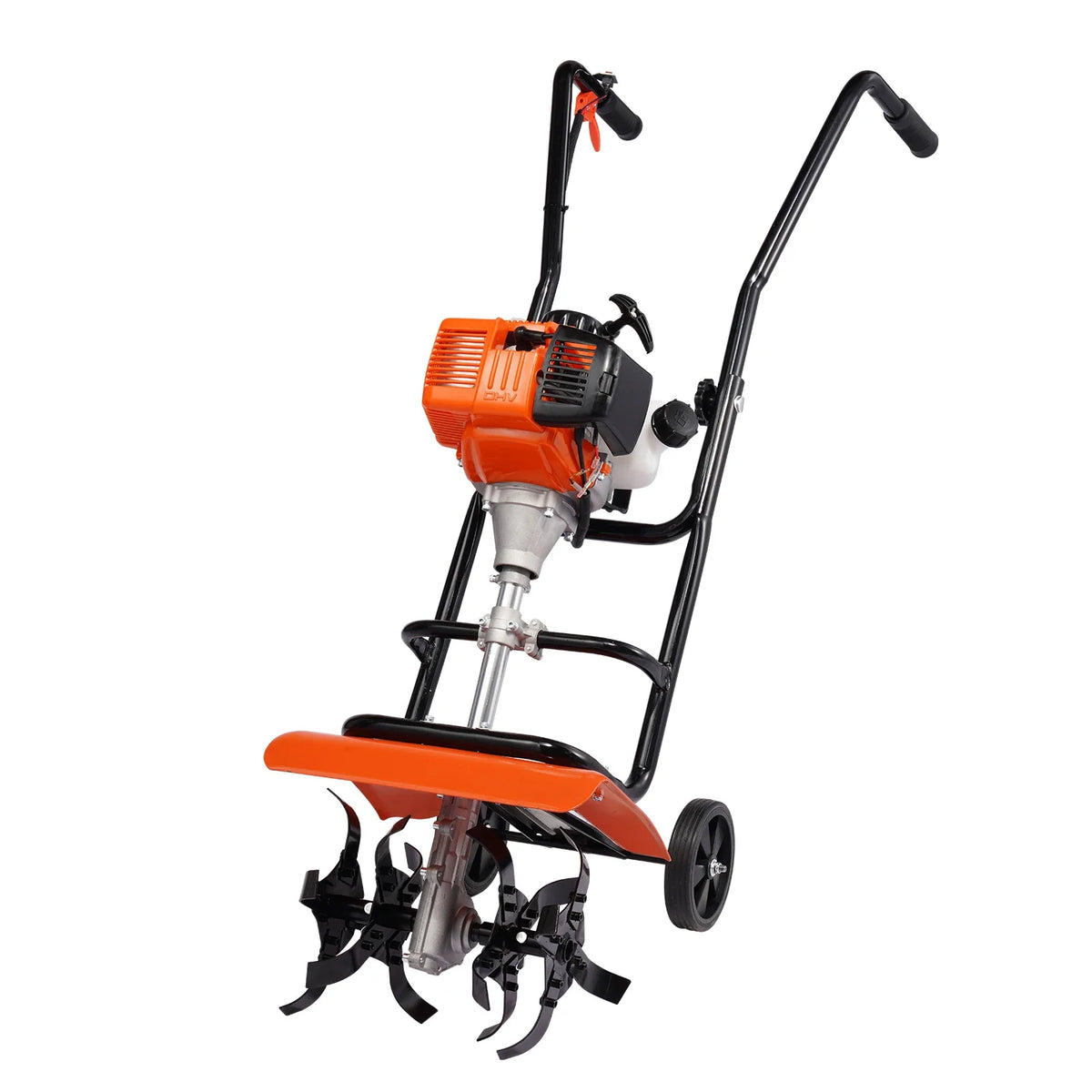 Tiller Cultivator 31/43/212CC Garden Cultivator Tiller with 4 Steel Adjustable Front Tines for Lawn Garden and Field