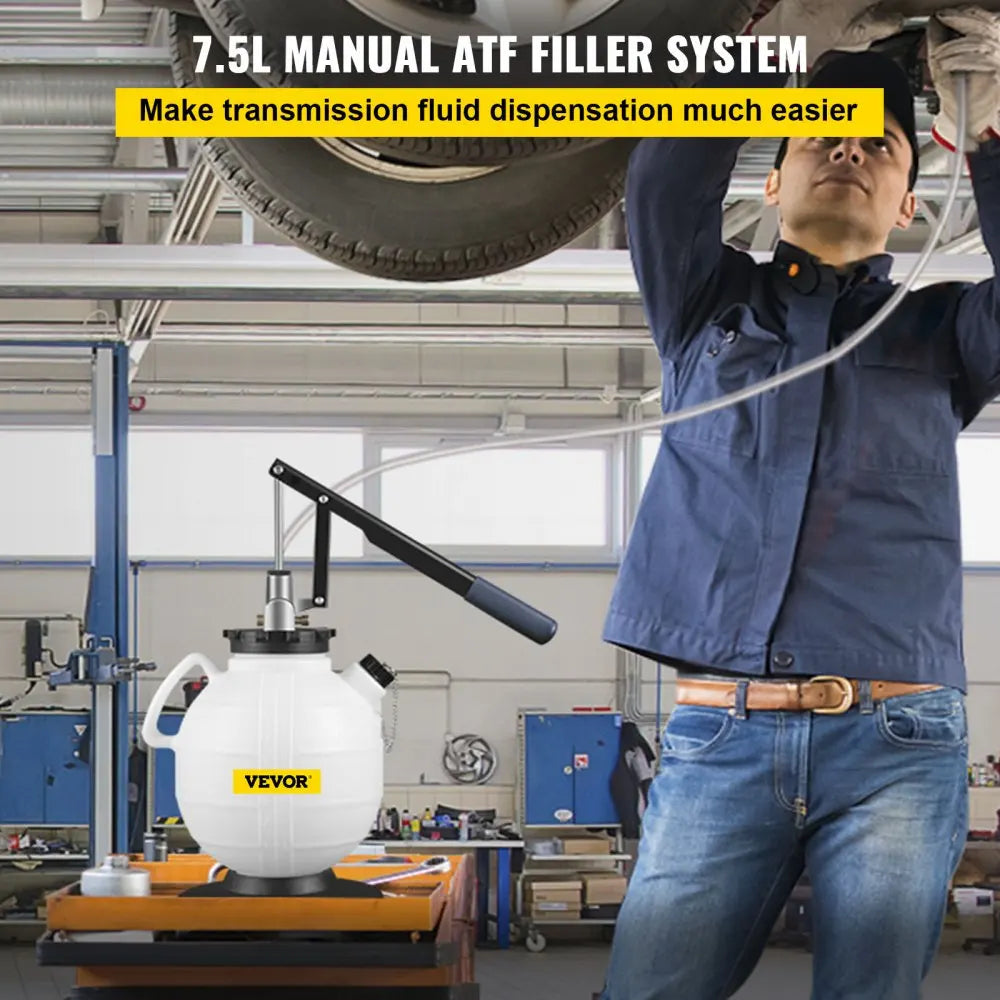 Transmission Fluid Pump ,Oil and Liquid Extractors 7.5 Liter Large Capacity, with 15 Pieces ATF Filler Adapters