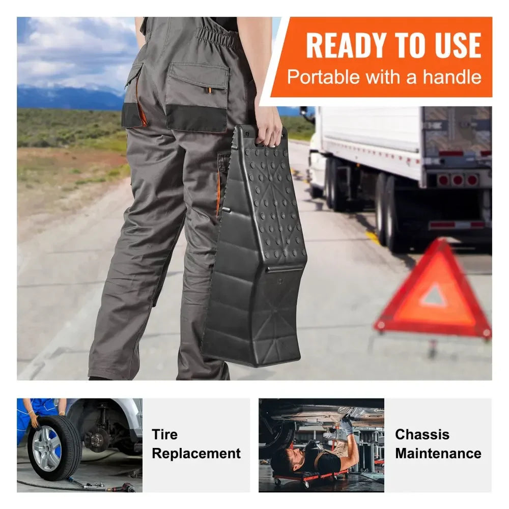 1PC Low Profile Car Ramp, 20000 lbs Loading Capacity Heavy Duty Tire Ramp for Oil Changes Car Lift and Vehicle Maintenance