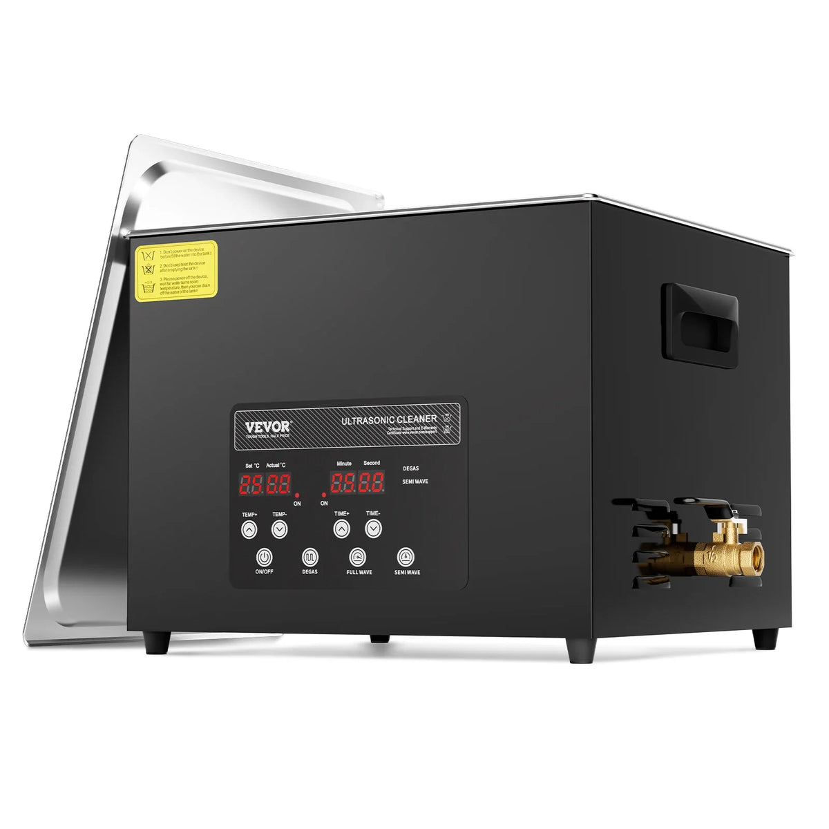 15L Ultrasonic Cleaner w/Timer & Heater, 360W 40kHz Digital Ultrasonic Cleaning Machine w/Upgraded Degassing & Gentle Mode