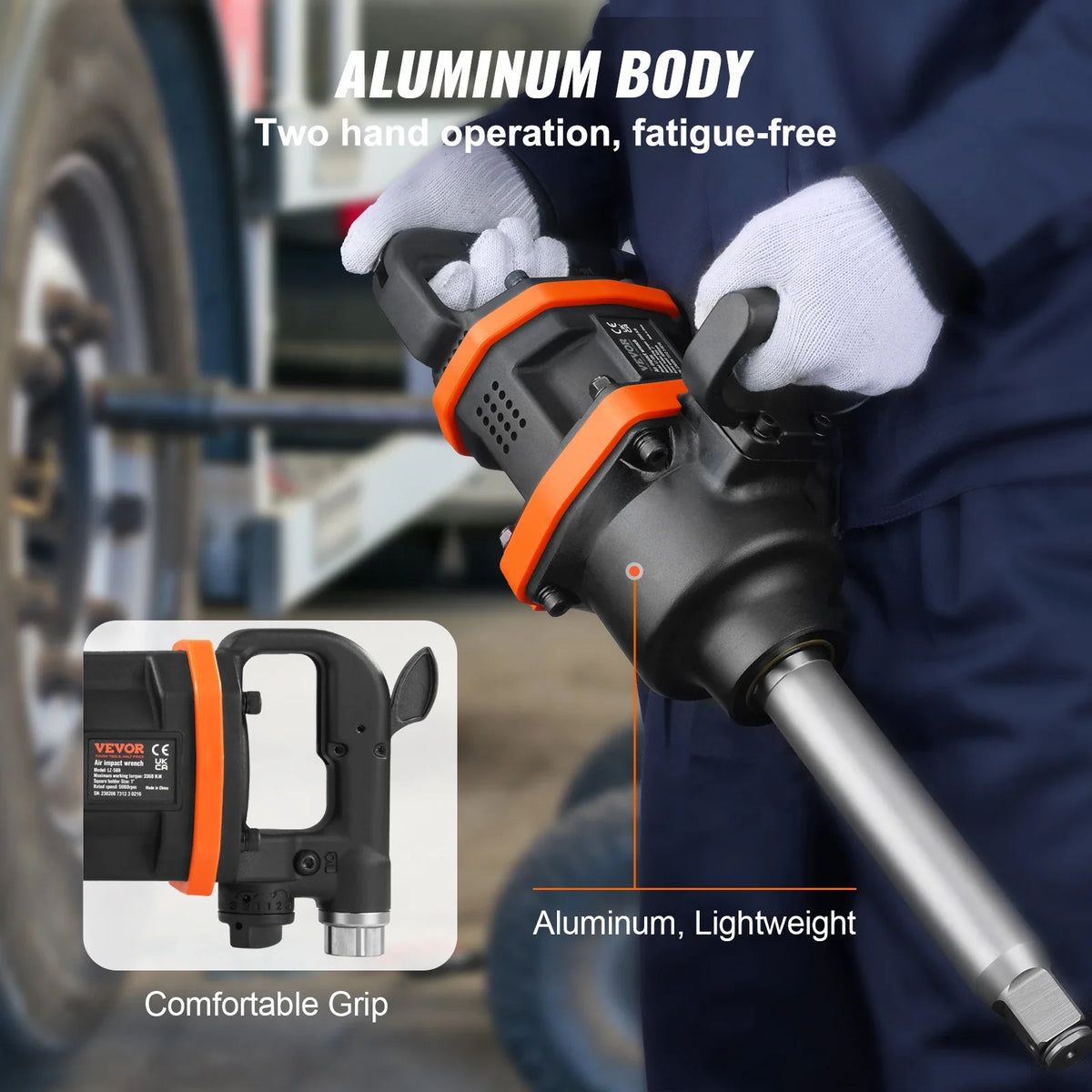 1 Inch Air Impact Wrench High Reverse Torque Outpu Pneumatic Impact Gun for Heavy Duty Repairs and Maintenance Car Tire