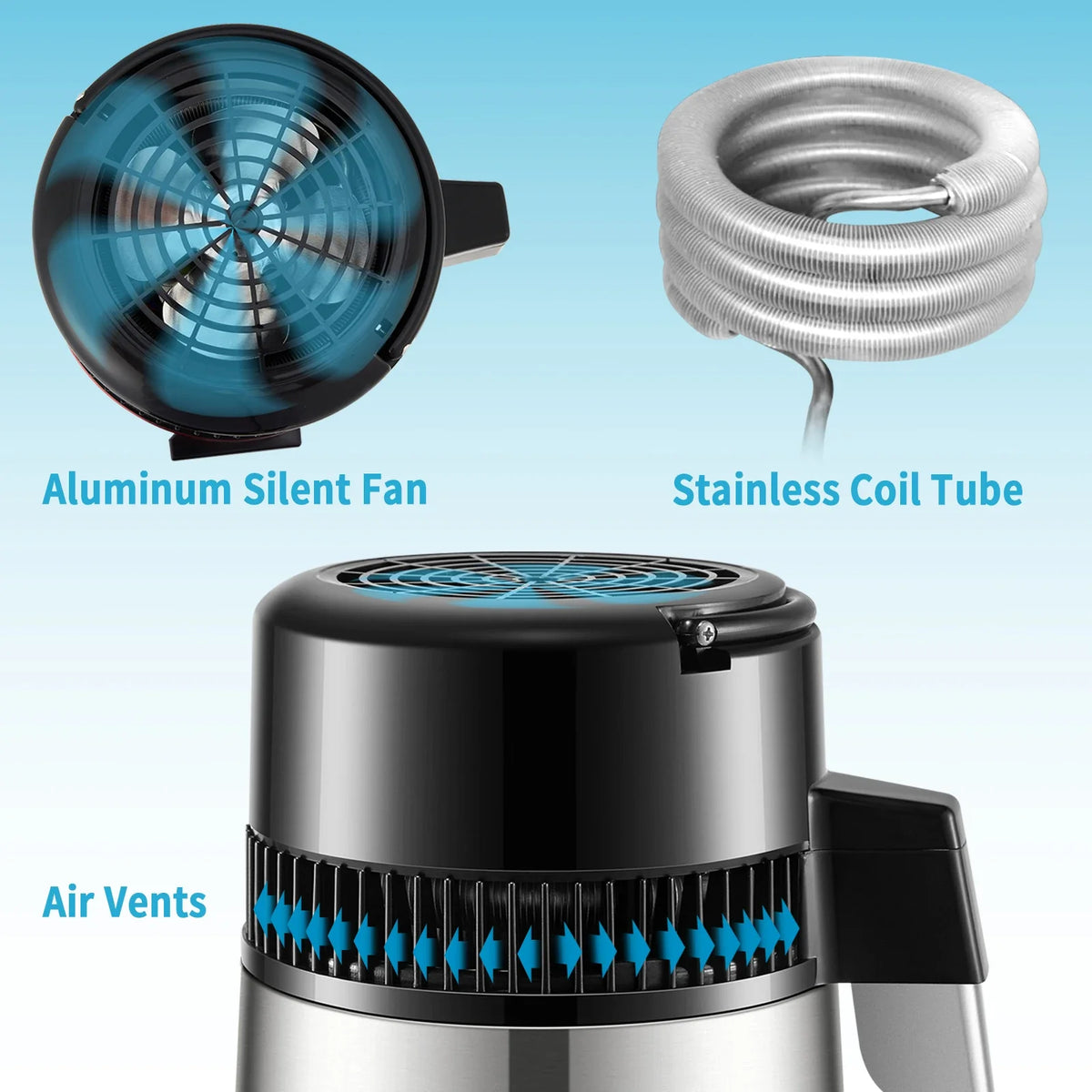 4L Water Distiller Purifier Filter Dispenser Drinking Bottle Softener Dual Temp Display Overheat Protection Home Appliance