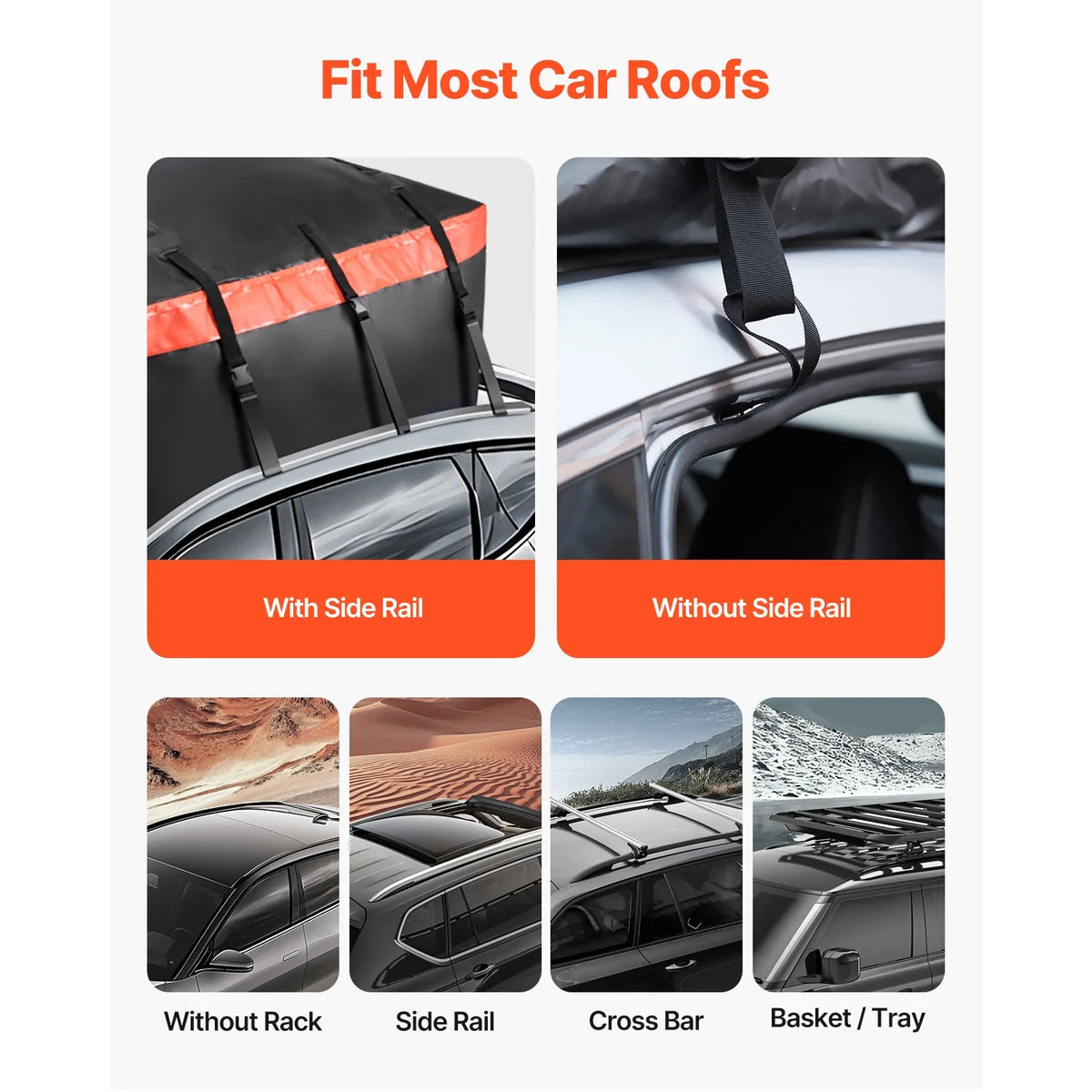 Car Rooftop Cargo Carrier Bag 20/23 Cubic Feet Roof Cargo Carrier 840D PVC Waterproof Car Roof Luggage Bag for All Vehicle