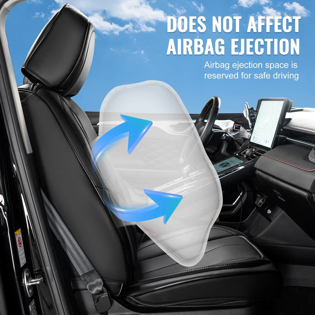 Seat Covers, Universal Car Seat Covers Full Set Seats Detachable Headrest and Airbag Compatible for Most Car SUV Truck