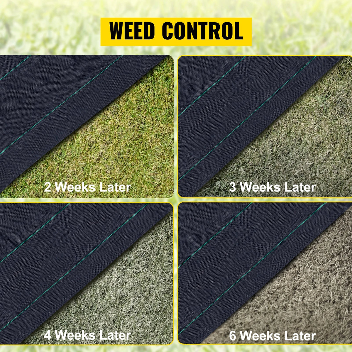 Woven Ground Cover Weed Barrier 5.8/5oz Landscape Fabric 4'x100'/5'x250'/3'x300'/4'x300' Garden Mat Weed Control Fabric