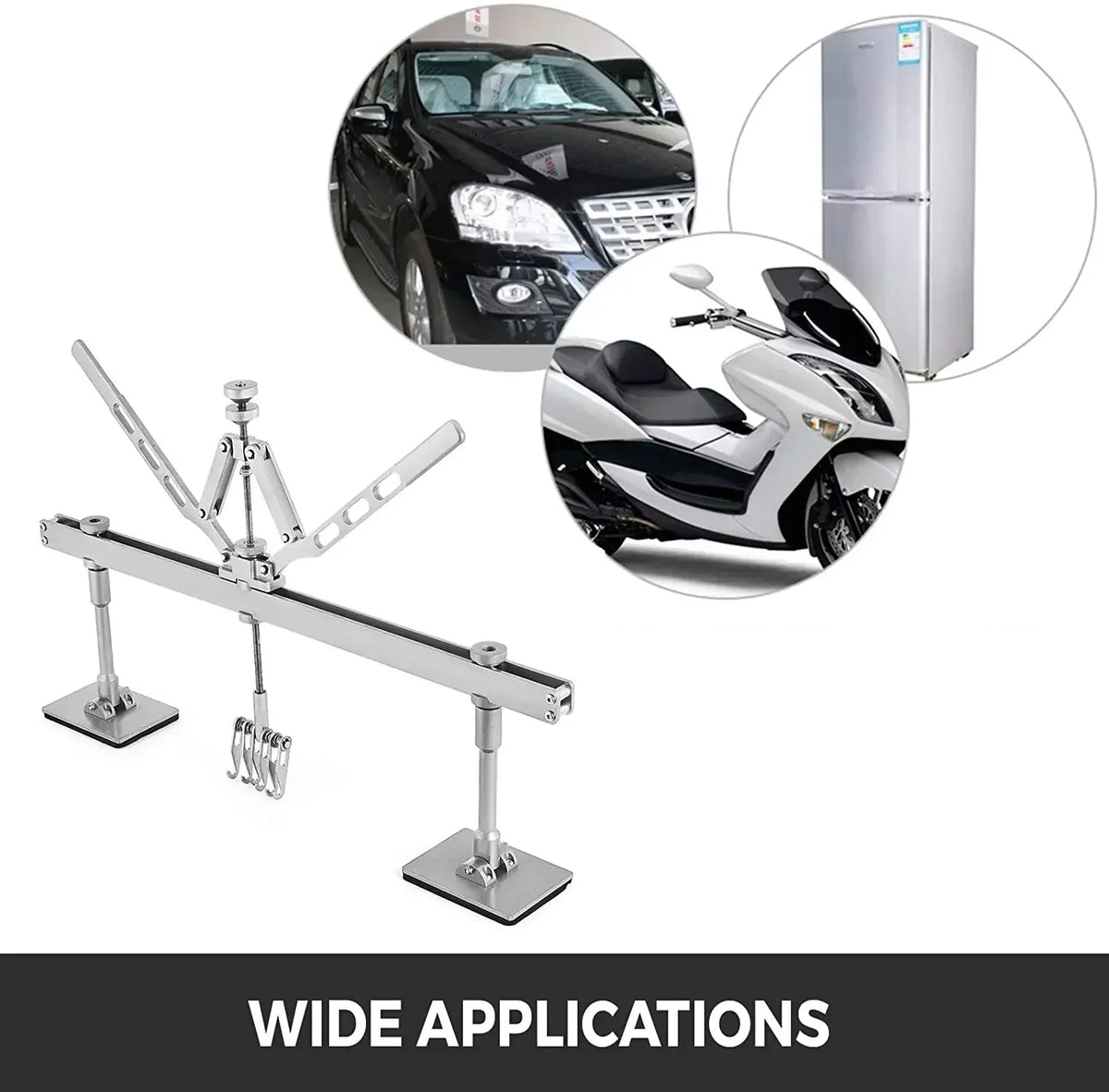 Dent Pull Lever Straightening Bar Kit Car Repair Tool 75/85/110Cm  Wavy Wire Aluminum Suction Cups Body Damage Pulling Fix
