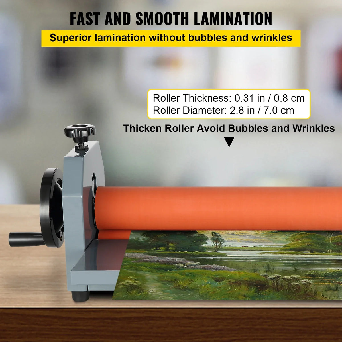39" 1000MM Manual Cold Roll Laminator Vinyl Photo Film Mounting Laminating Machine Cold Roll Laminating Machine