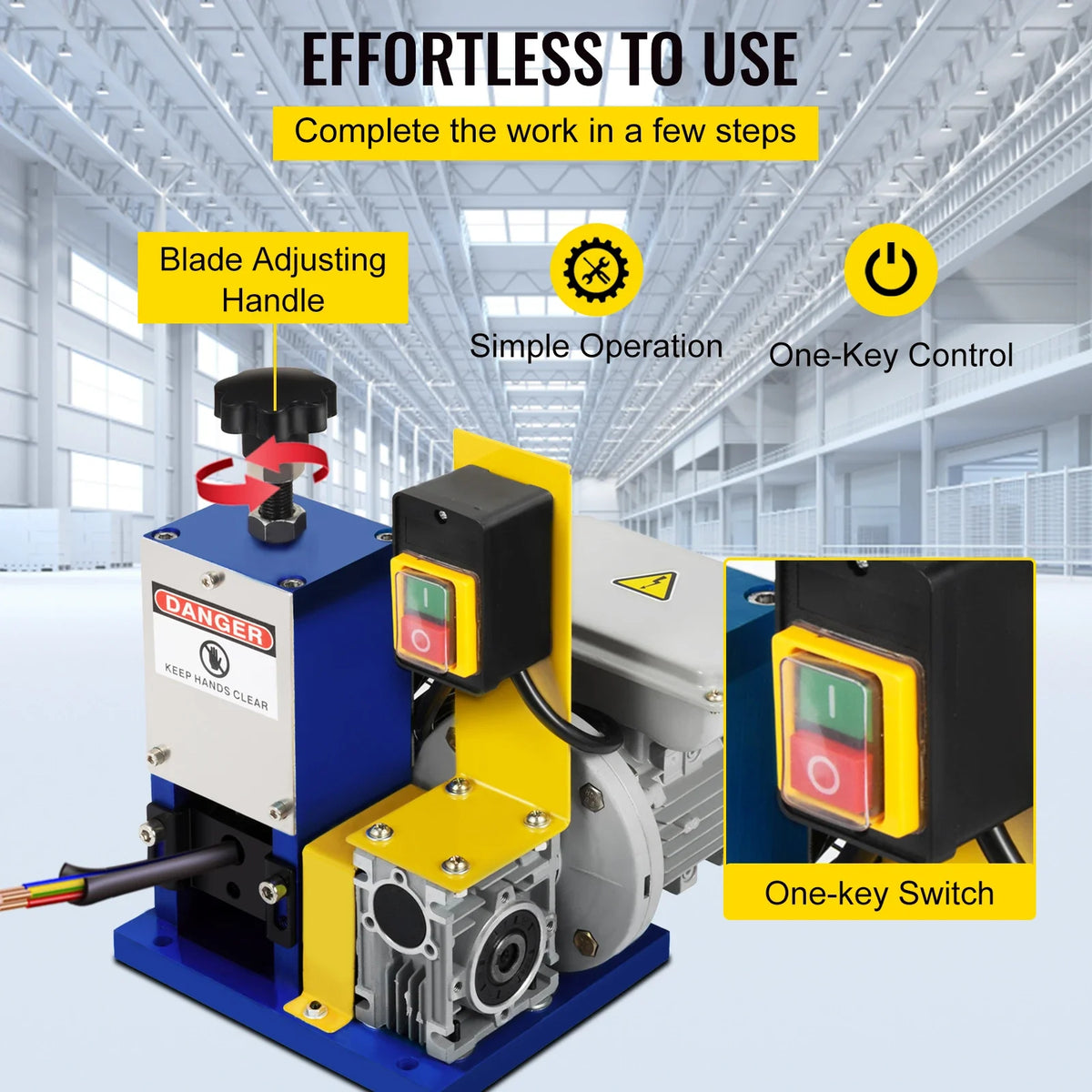 Electric Wire Stripping Machine Cable Stripper 1.5-25mm Copper 220V/110V For Scrap Copper Recycling