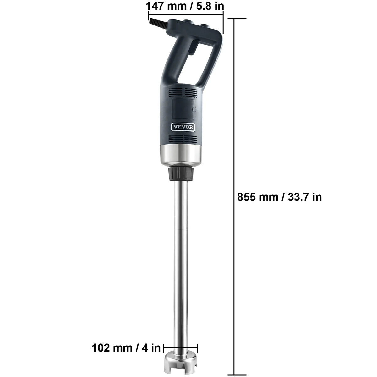 Commercial Immersion Blender 500 Watt Heavy Duty Hand Mixer Variable Speed Kitchen Stick Mixer with 304 Stainless Steel