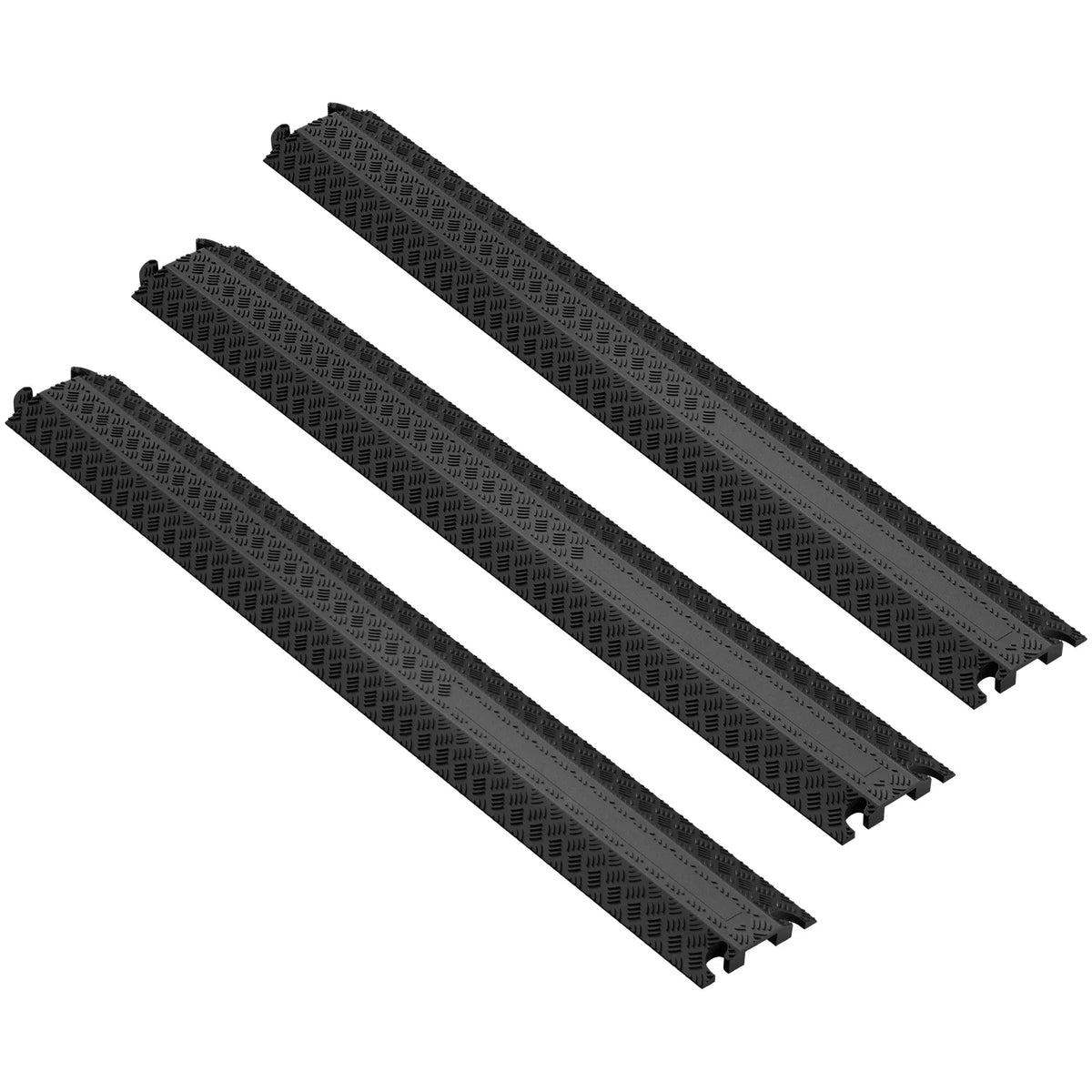 Drop Over Cable Cover Ramp 2,000 lbs/axle Load Capacity Heavy Duty TPR Cable Hose Protector Ramp for Indoor Outdoor Use