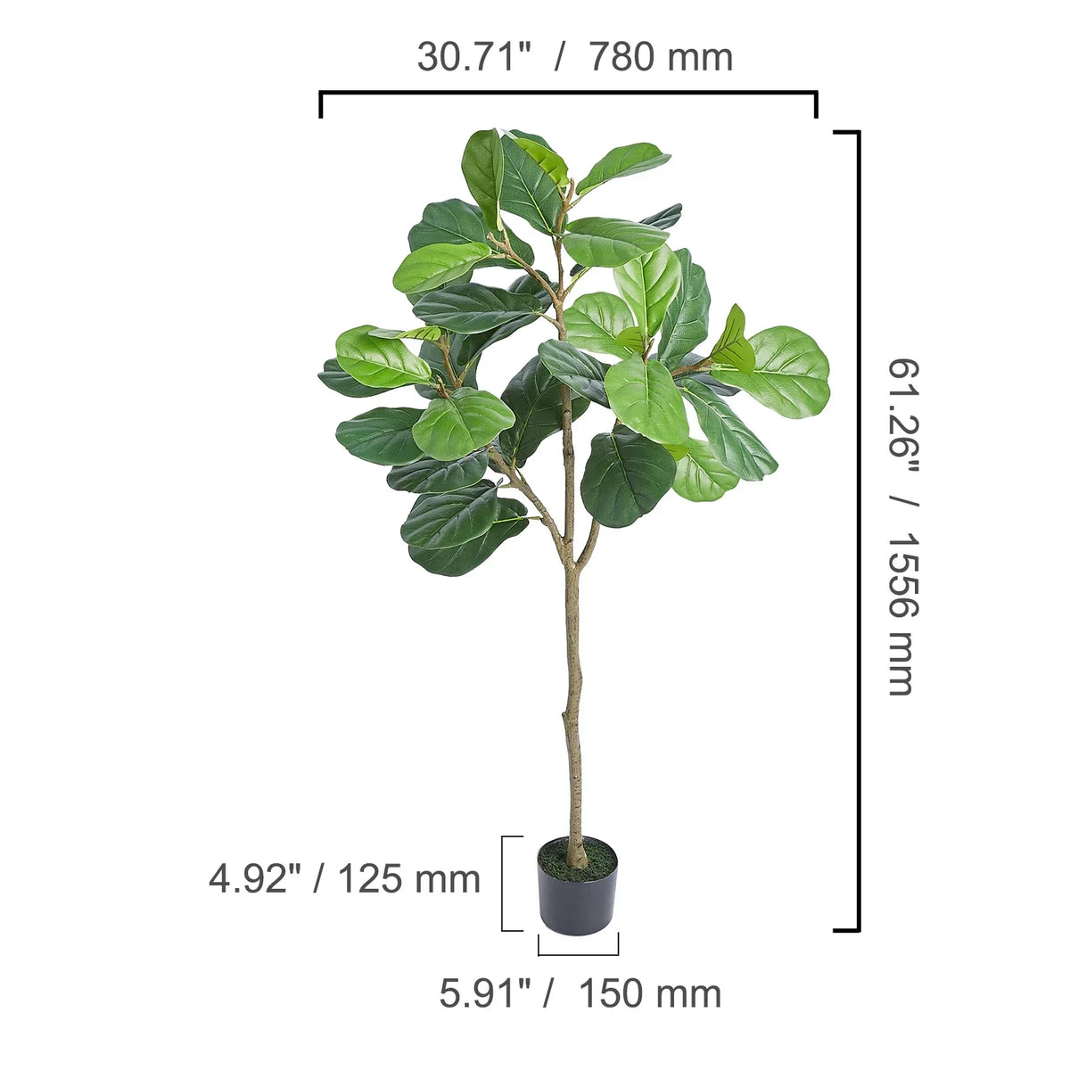 Artificial Olive Tree 4/5/6 FT Tall Faux Plant Secure PE Material & Anti-Tip Tilt Protection Low-Maintenance Tree for Home