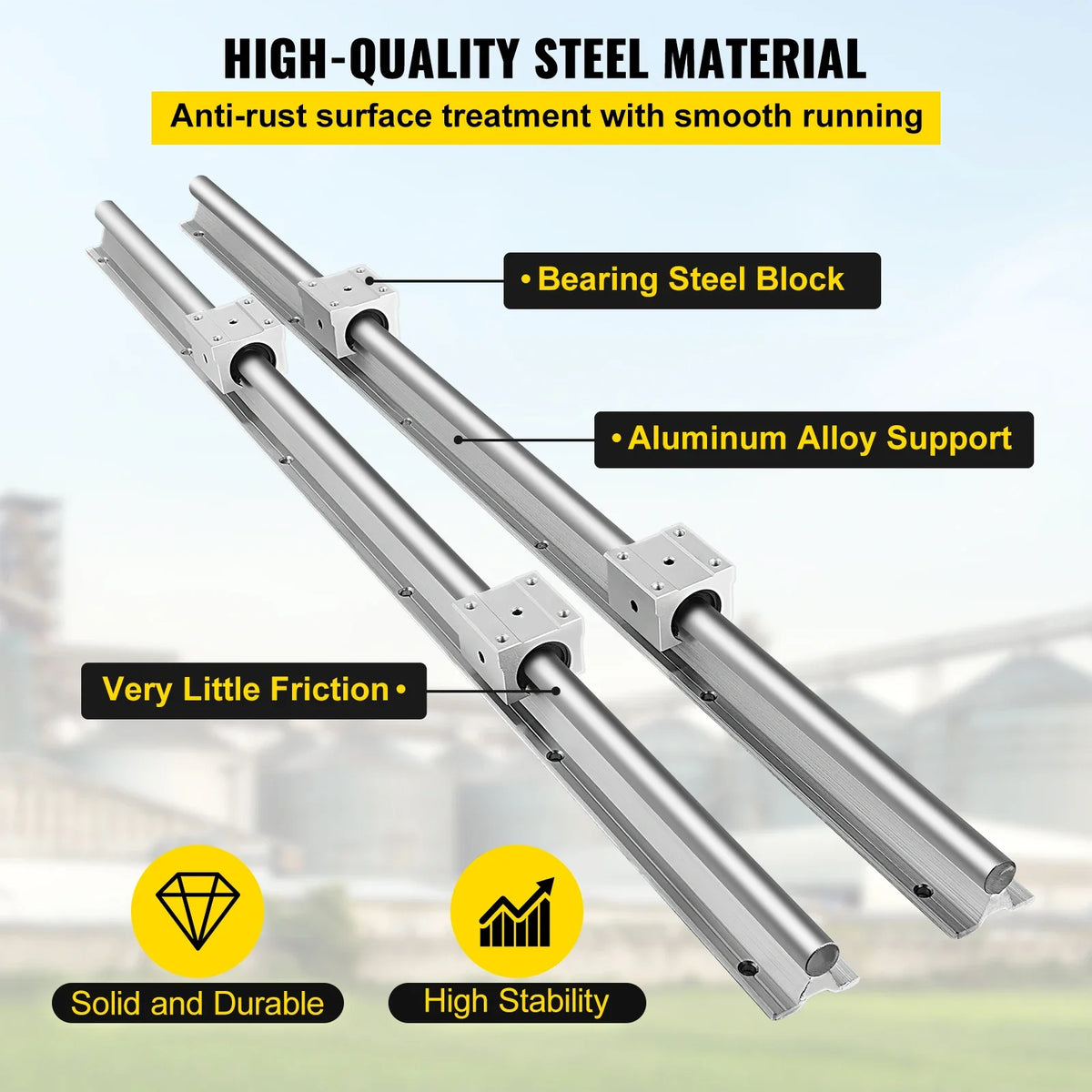 Linear Rail 2PCS SBR16-800mm Linear Slide Guide 2 PCS Rail 4 PCS SBR16UU Bearing Block for Automated Machines Equipments