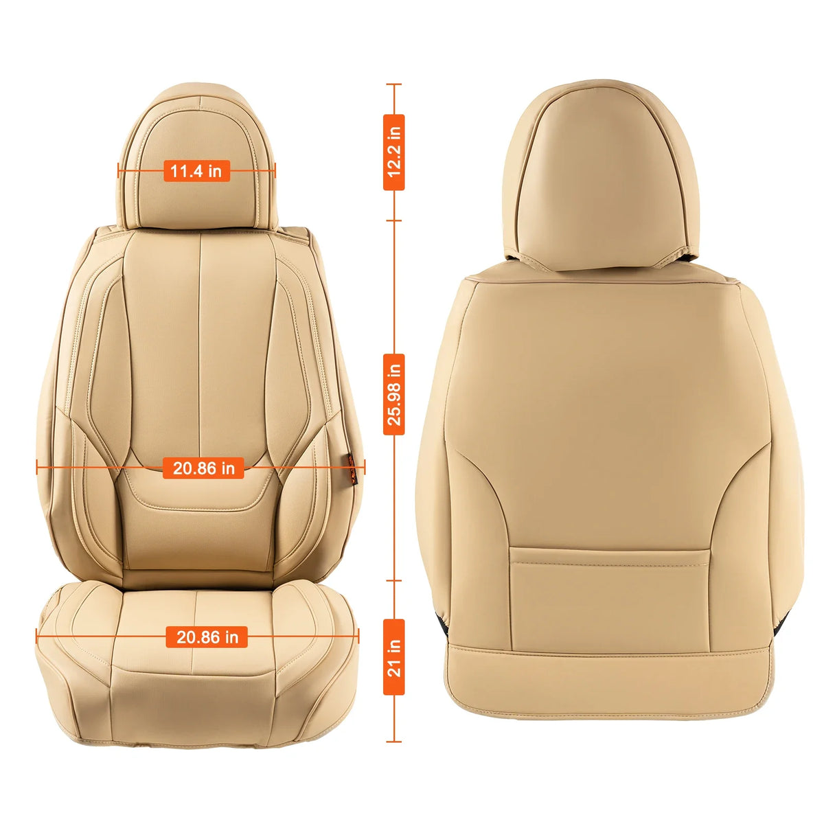 Seat Covers, Universal Car Seat Covers Full Set Seats Detachable Headrest and Airbag Compatible for Most Car SUV Truck