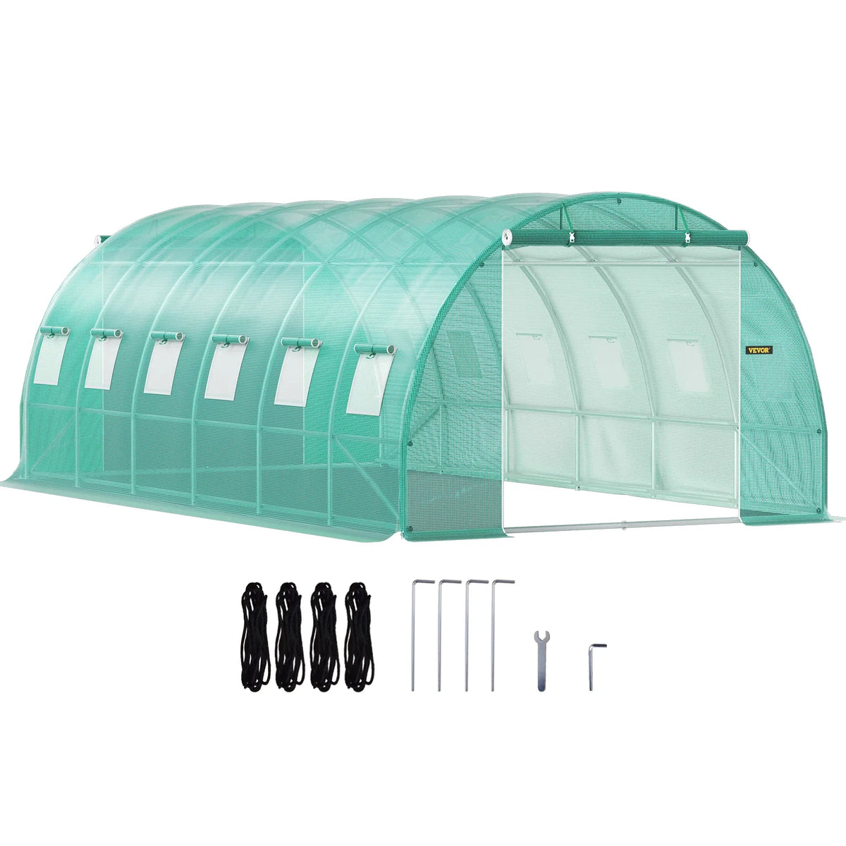 Walk-in Tunnel Greenhouse 20x10x7ft Portable Plant Green House W/Steel Hoops Essential for Plant to Resist Frost in Winter