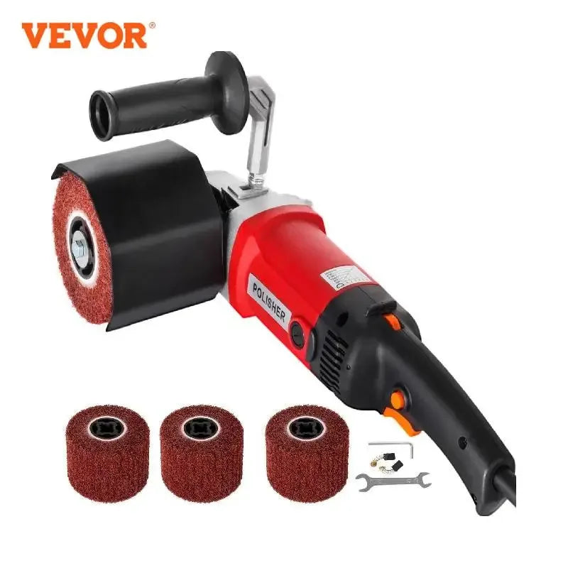 1200W 110V Burnishing Polishing Machine With 4 Wheels and 2 Carbon Brushes 3000RPM Corded Electric For Sanding Finishing