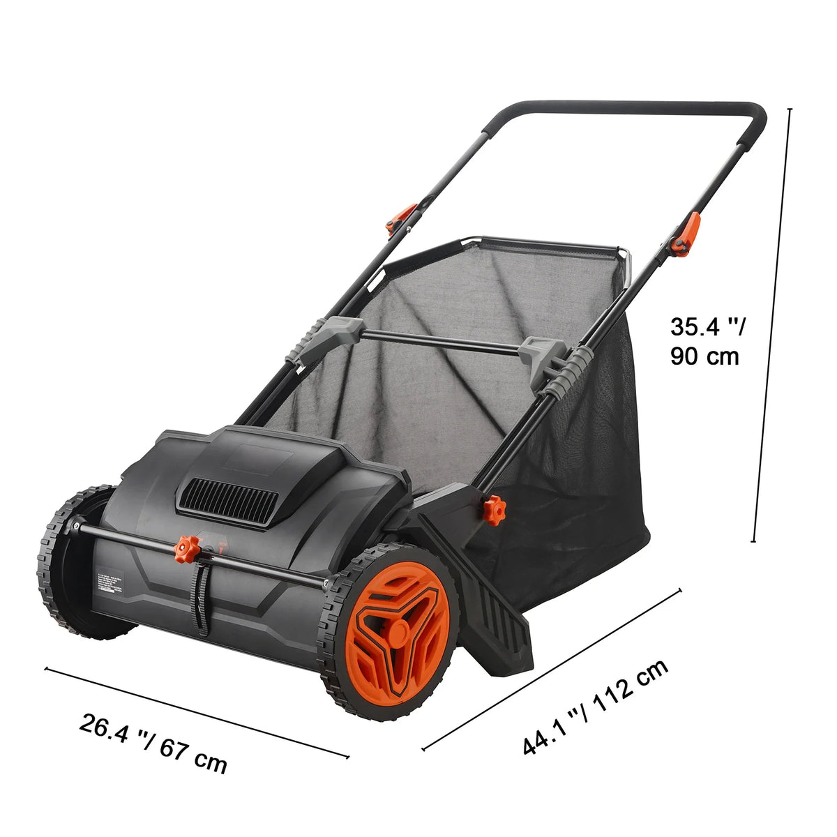 Tow Behind Lawn 21/26/44/50in Sweeper Large Capacity Heavy Duty Leaf & Grass Collector with Adjustable Sweeping for Pick