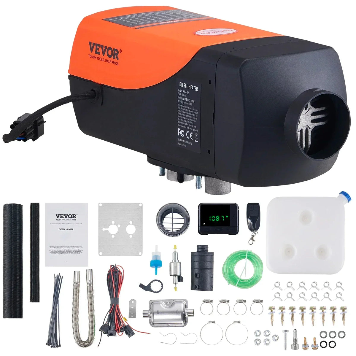 Car Heater Diesel Air Heater 2/5/8KW 12V With Silencer Remote Control Truck Boat Bus RV Trailer Air Diesel Parking Heater