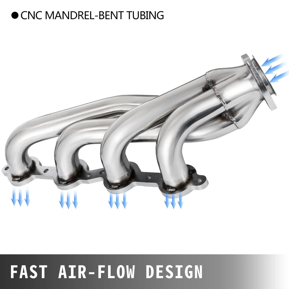 Exhaust Conversion Swap Header for Chevrolet GMC Truck LS LS1 LS2 LS3 LS6 Long Tube Header Exhaust Manifold Set W/ Gasket