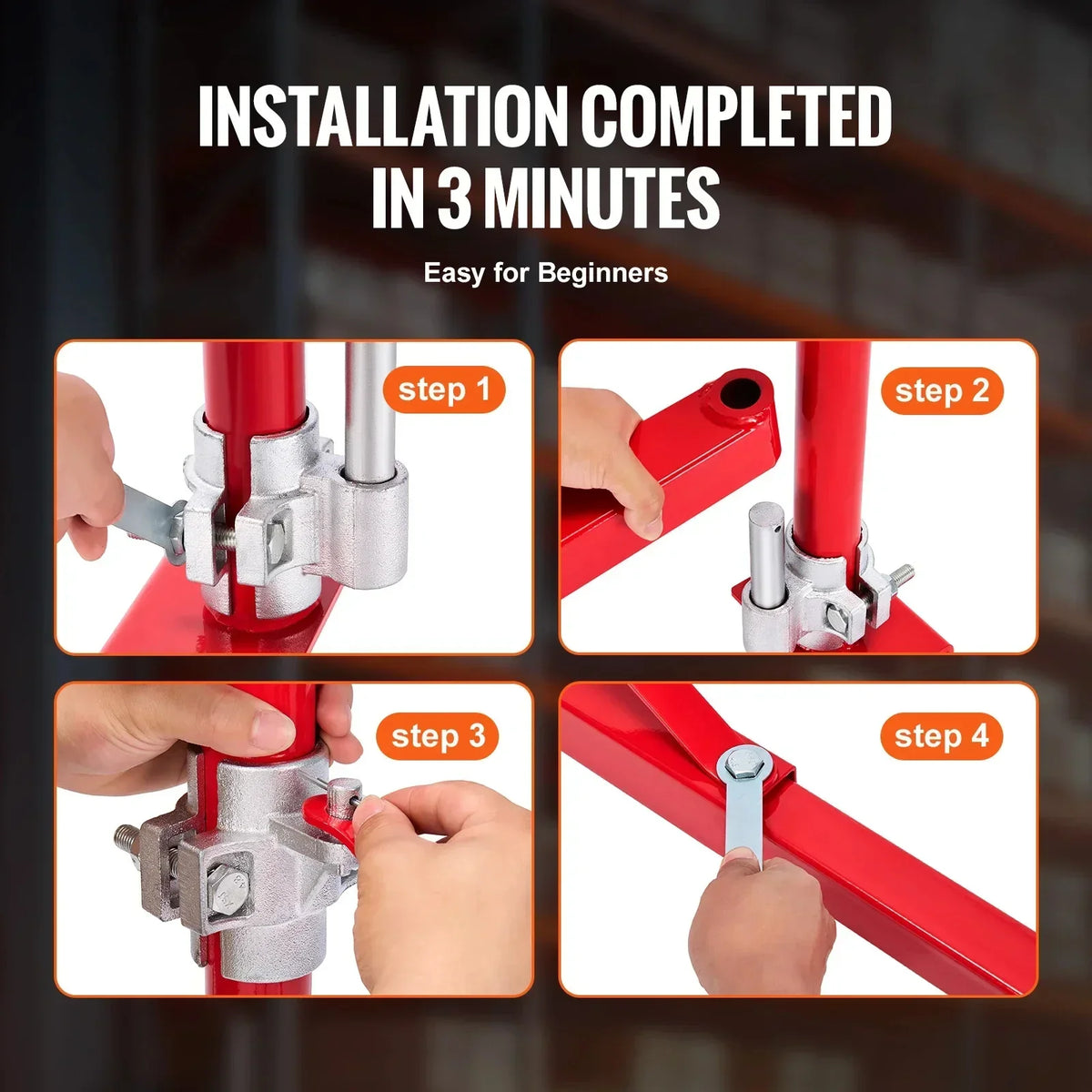 Electric Hoist Support Arm Swing Holder with Pole Steel Hoist Frame 180° Scaffold Winch Lifting Arm for Workshop Garage