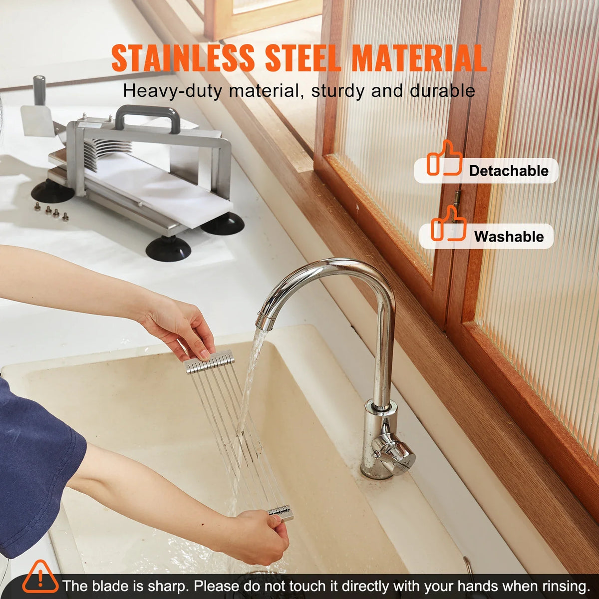 Tomato Slicer 3/16 inch Tomato Cutter Slicer Stainless Steel Heavy Duty Tomato Slicer Machine, Manual Tomato Slicer