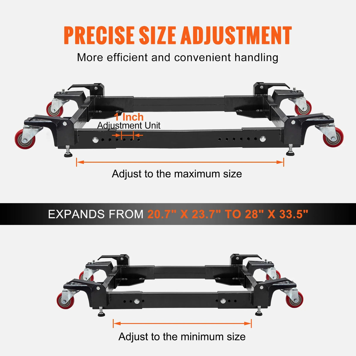 400/500/700/1500 lbs Mobile Base Stand Adjustable Heavy Duty Universal with Swivel Wheels for Bandsaw Power Tool Machine
