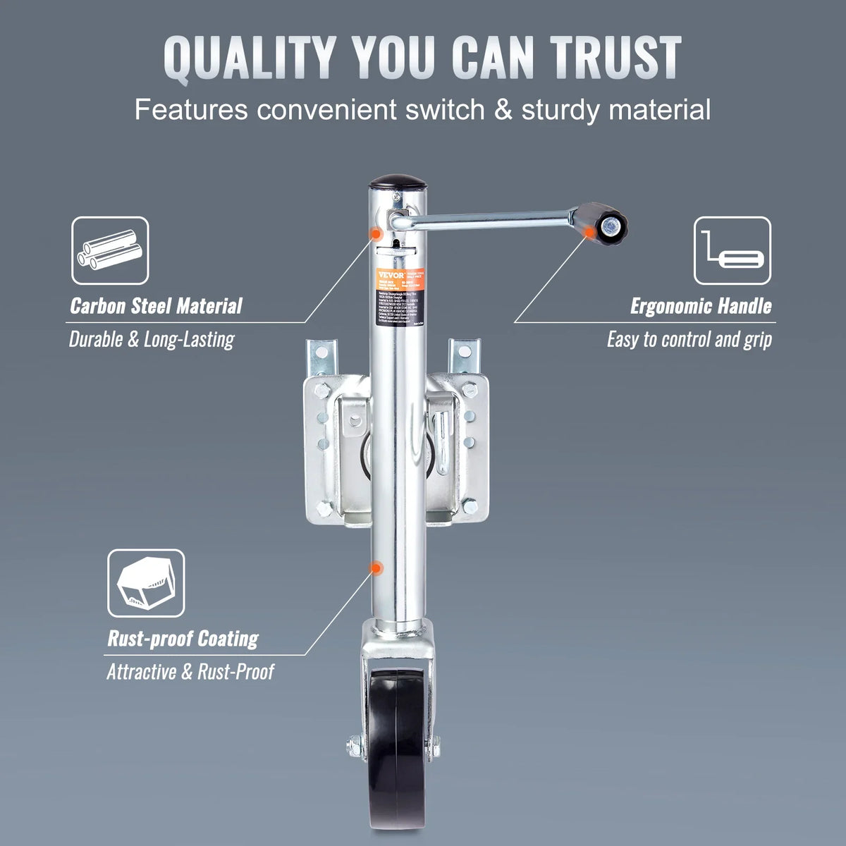 Trailer Jack Weight Capacity 1000/1500/2000 lbs, for lifting RV Trailer, Horse Trailer, Utility Trailer, Yacht Trailer