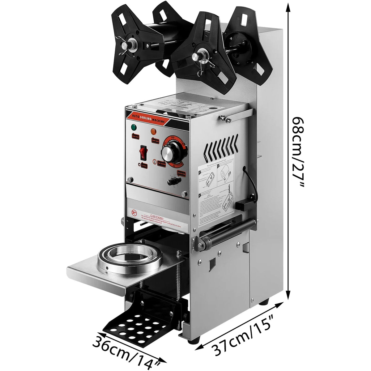 Semiautomatic Cup Sealing Machine,300-500 Cup/h,90/95mm Cup Diameter Boba Cup Sealing Machine w/Control Panel,for Milk Tea