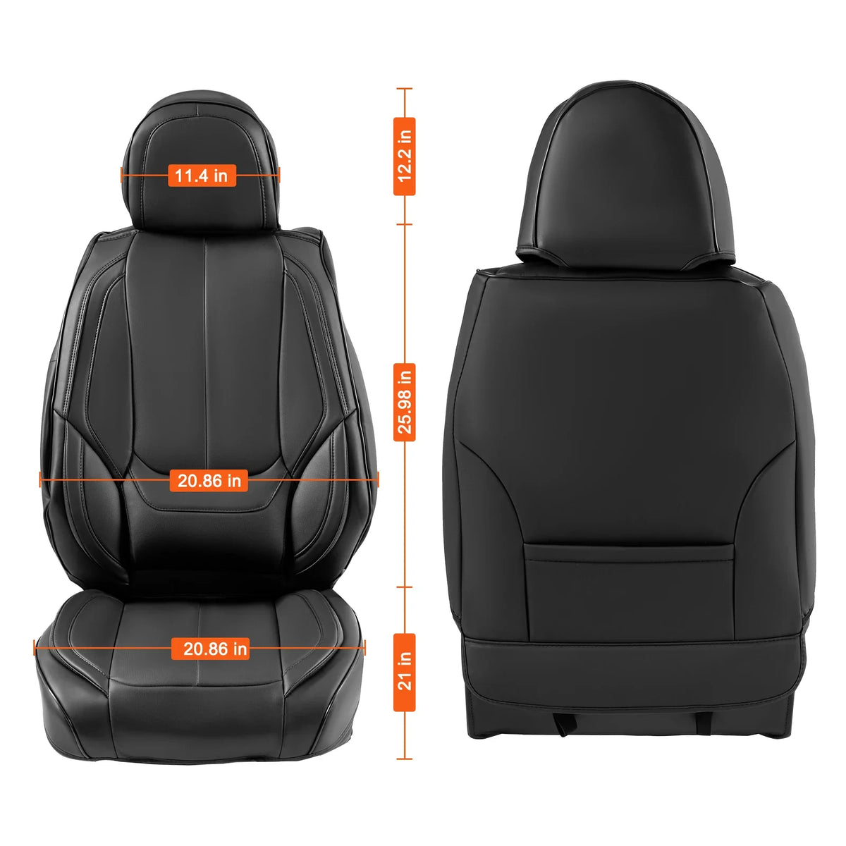 Seat Covers, Universal Car Seat Covers Full Set Seats Detachable Headrest and Airbag Compatible for Most Car SUV Truck