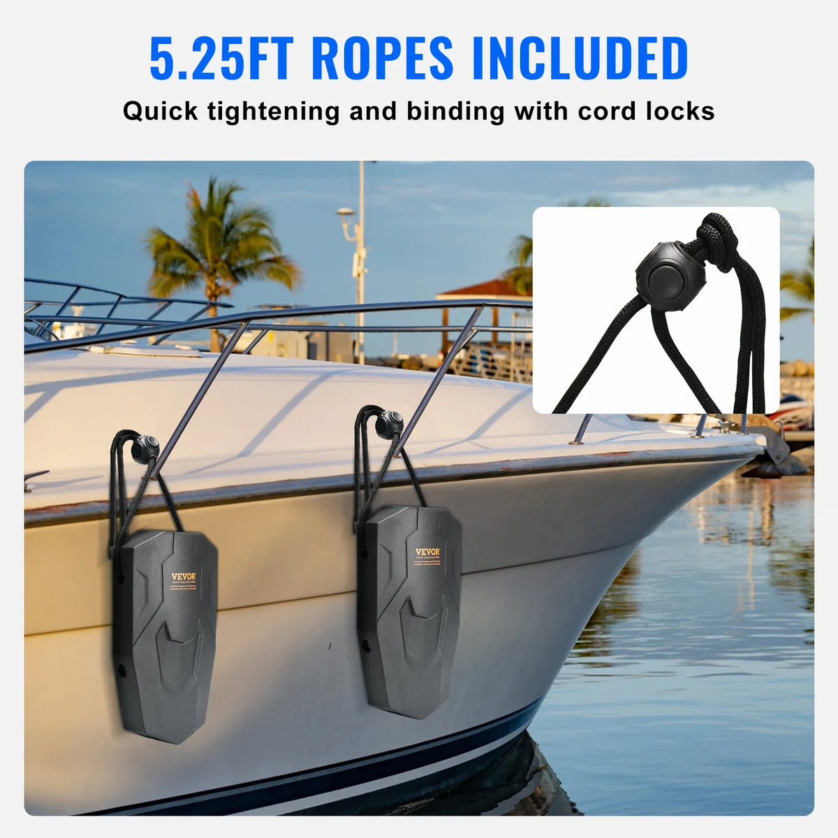 Boat Fenders Marine EVA Boat Dock Fenders Bumper with Ropes Cord Locks and Storage Bag for Class A/Class 1/Part Class 2