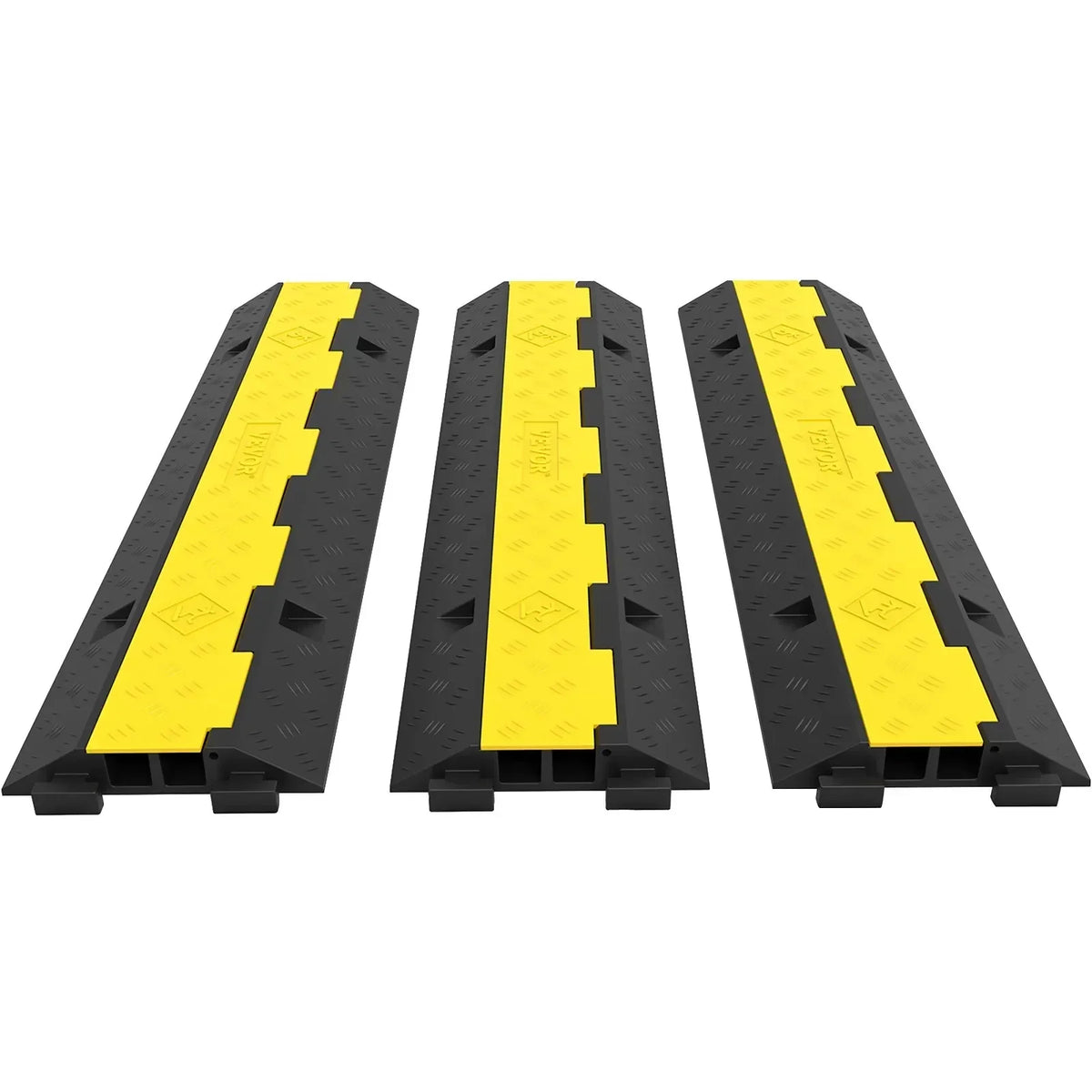 Cable Protector 2 Channels 3/5 PCS Traffic Ramp Wire Cable Cover Cord Guard Speed Bump Protecting Wires Getting Damaged