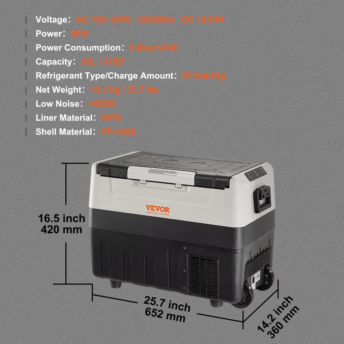 35L 45L 55L Car Refrigerator Mini Fridge Freezer Portable Compressor Cooler Ice Box Keep Cool for Camping Travelling