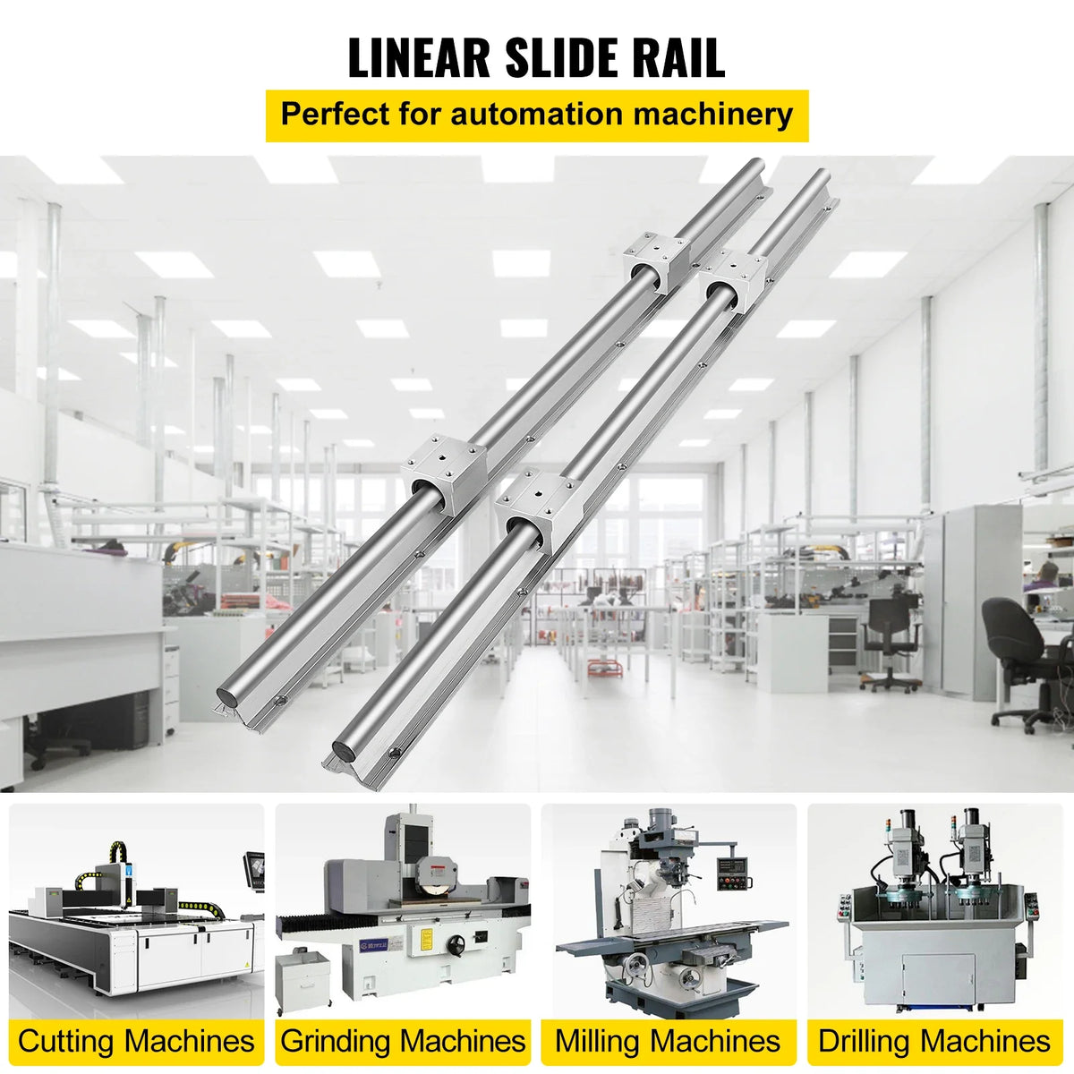 Linear Rail 2PCS SBR16-800mm Linear Slide Guide 2 PCS Rail 4 PCS SBR16UU Bearing Block for Automated Machines Equipments