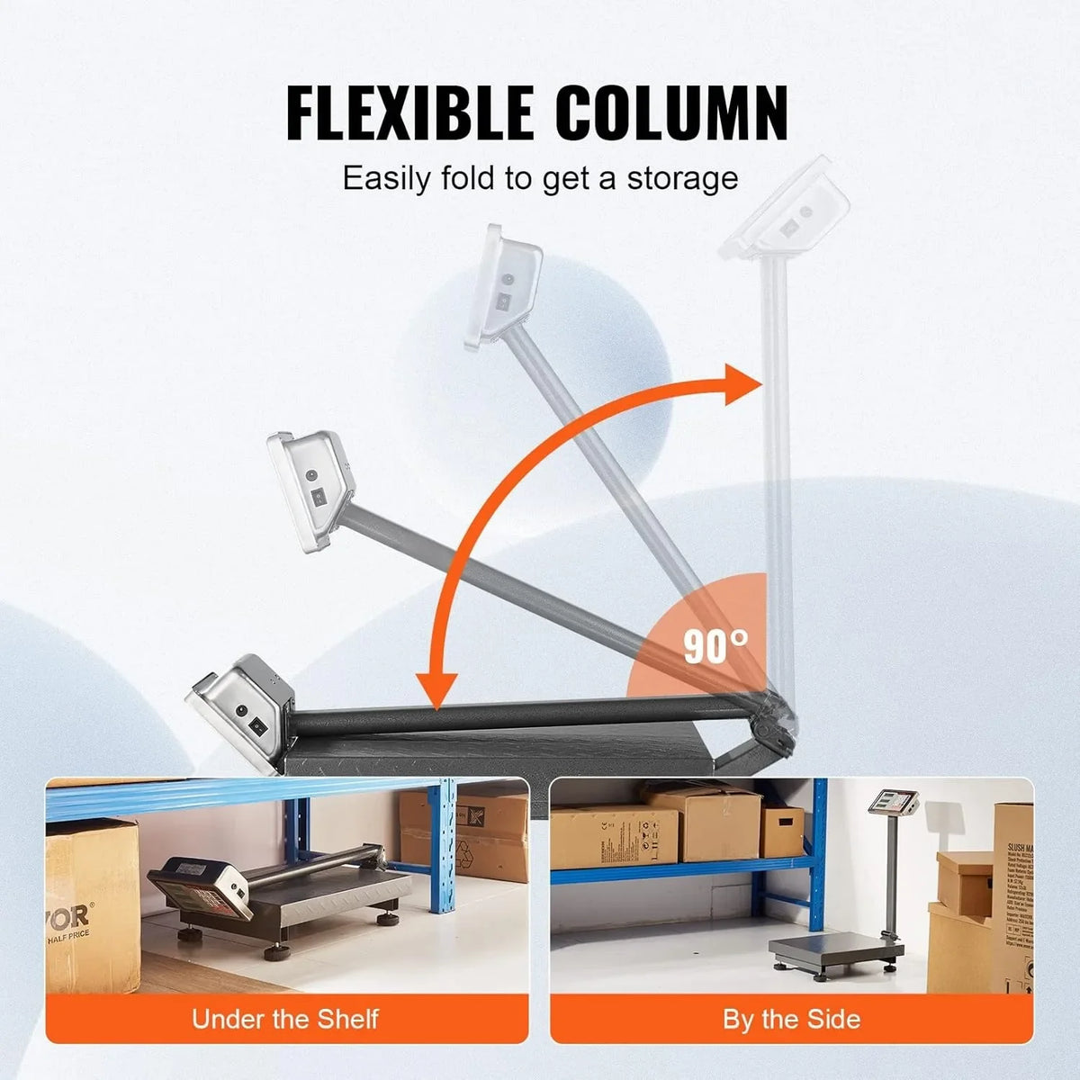 Computing Digital Platform Scale, 660 lbs Load, 0.1 lbs Accuracy Computing Floor Scale with LB/KG, Tare, Price Calculator