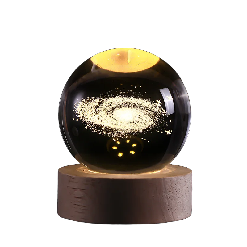 2025 NEW 3D Crystal Ball Light Carving Solar System Galaxy Valentine's Day Gift Birthday Gift LED Luminous Planet Night Lights