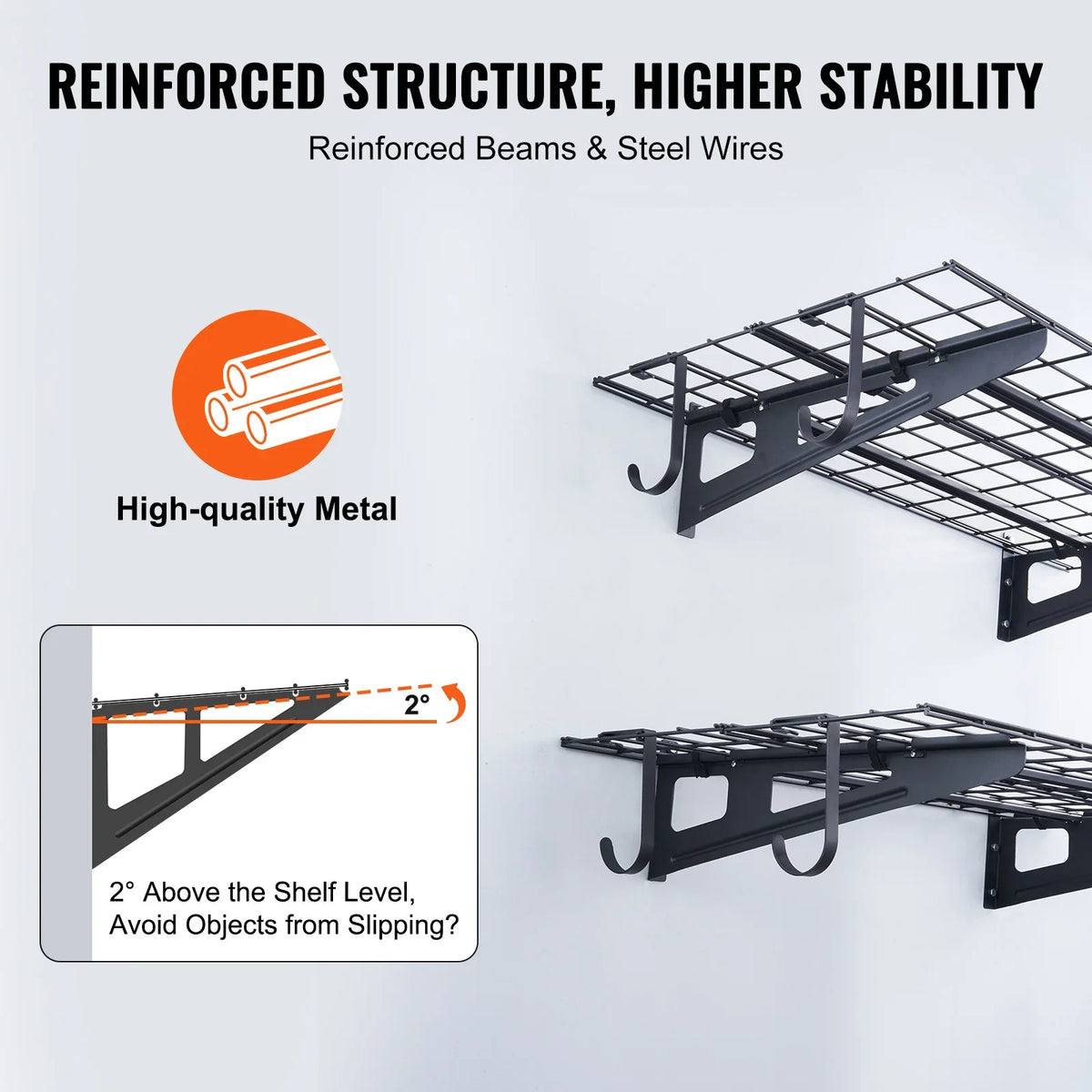 2 Layers Hand Power Tool Organizer Rack Garage Storage Shelving Wall Mounted Workshop Mobile Tool Shelf Heavy Duty Holder