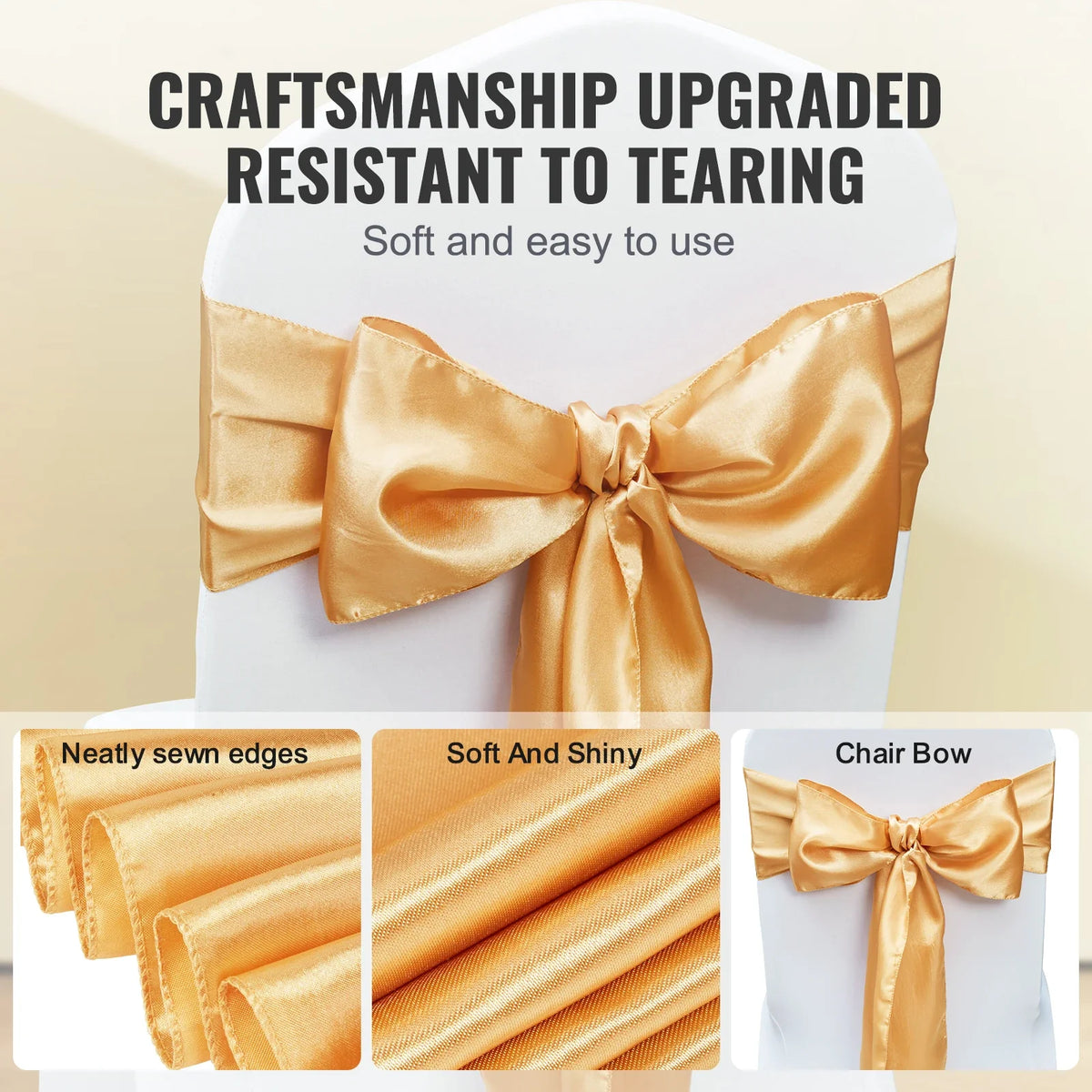 50/100pcs Stretch Spandex Chair Sashes Bows Stretch Chair Slipcover Sash Elastic Chair Bands for Wedding Holiday Decor