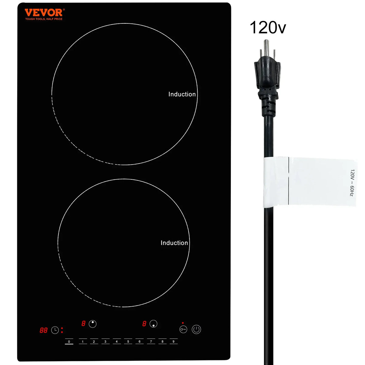 2 Burners Electric Induction Cooktop Stove Hob Built-in Burner Cooker Sensor Touch Control Magnetic Cooker Hot Plate
