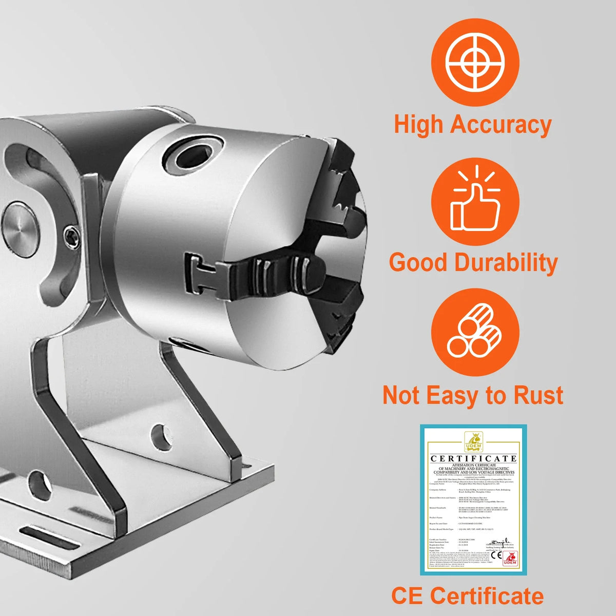 Laser Engraver Rotary 3 Claws Rotary Axis for Fiber Laser Marking Machine 80mm Max Rotation Axis Laser Engraving Machine