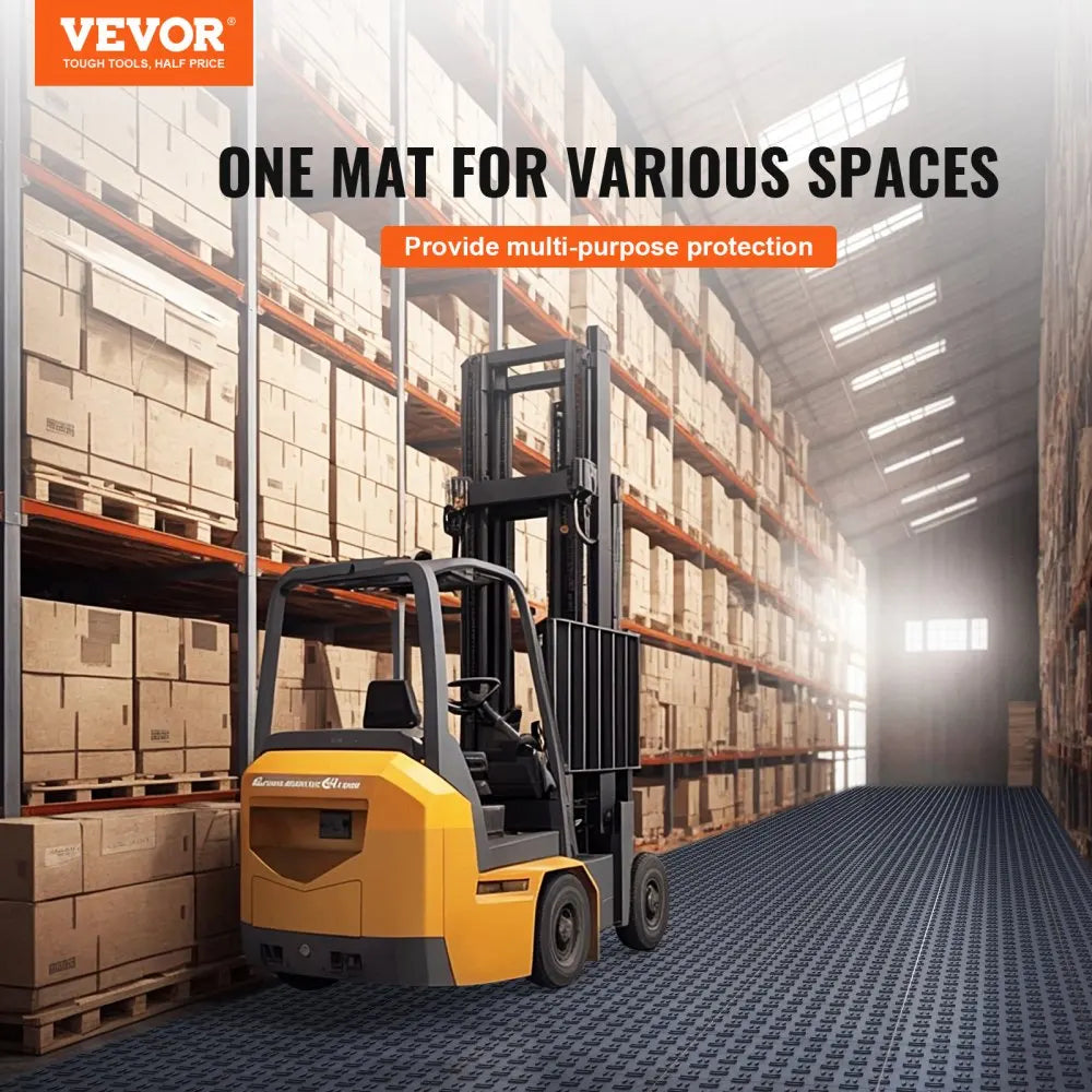 Garage Tiles Interlocking  Garage Floor Covering Tiles, Non-Slip Double-Sided Texture Garage Flooring Tiles