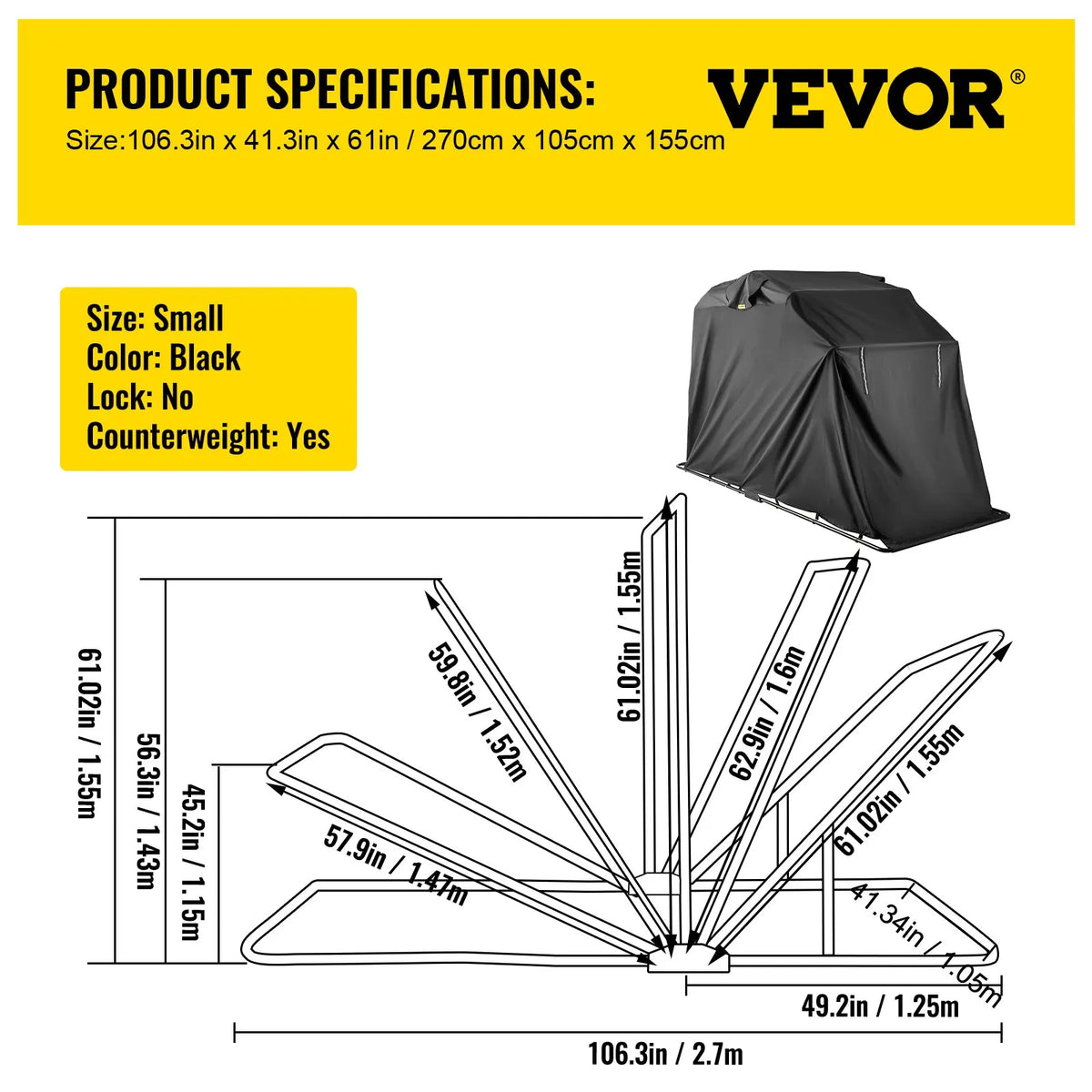 Motorcycle Cover Shelter Storage Waterproof   Motorcycle Shelter  Polyester Oxford Fabric Motorcycle Cover